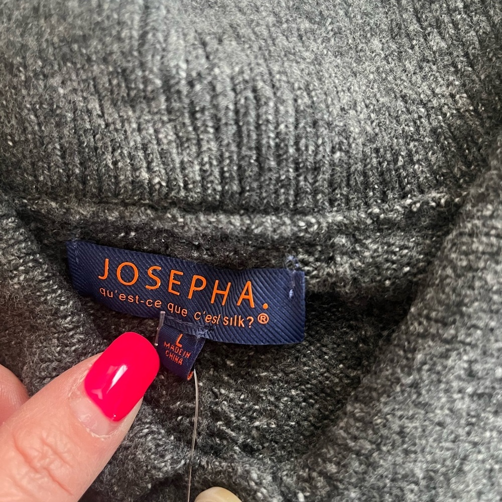 Joseph A. Medium Gray Button-Up Cardigan Women’s Size Large - Picture 5 of 16